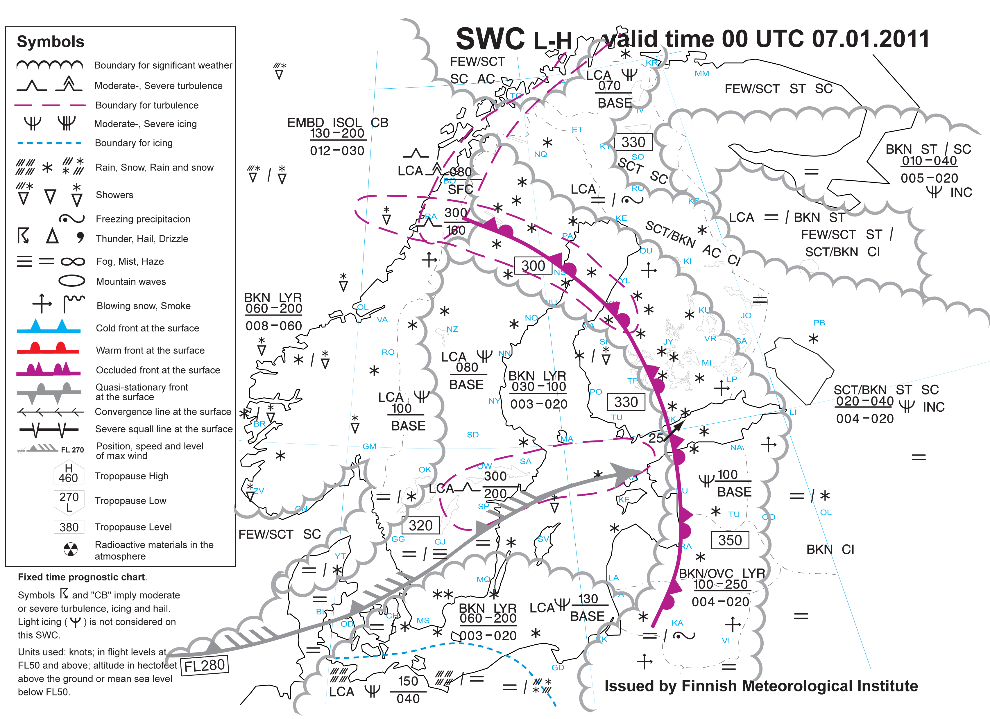 Significant Weather Chart Europe