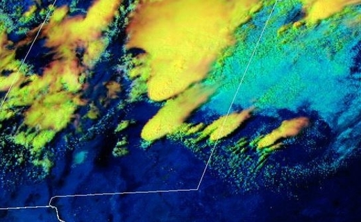 Goes east Day cloud phase RGB 3rd May 2021, big thunderstorm cells over Texas